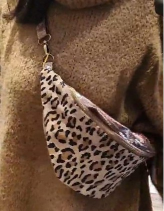sacoche cuir léopard