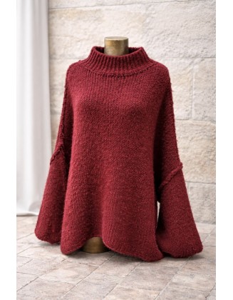 Pull oversize rouge femme