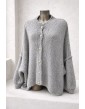 Gilet maille oversize gris...