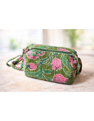 Mini sac / trousse fleurie...