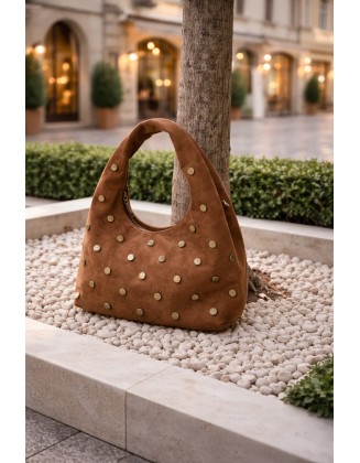 Petit sac hobo marron camel...