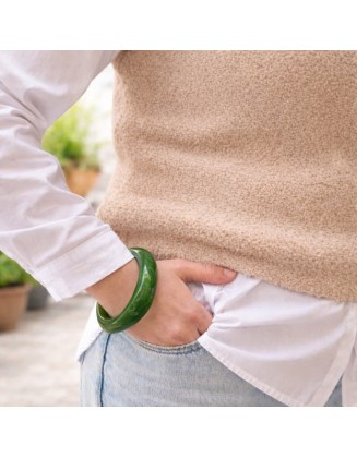 Bracelet jonc vert effet...