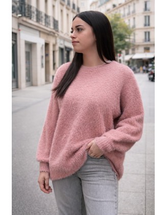 Pull rose poudré effet...