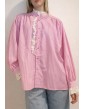 Chemise rose à rayures avec...