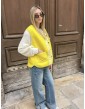 Veste sans manches jaune en...